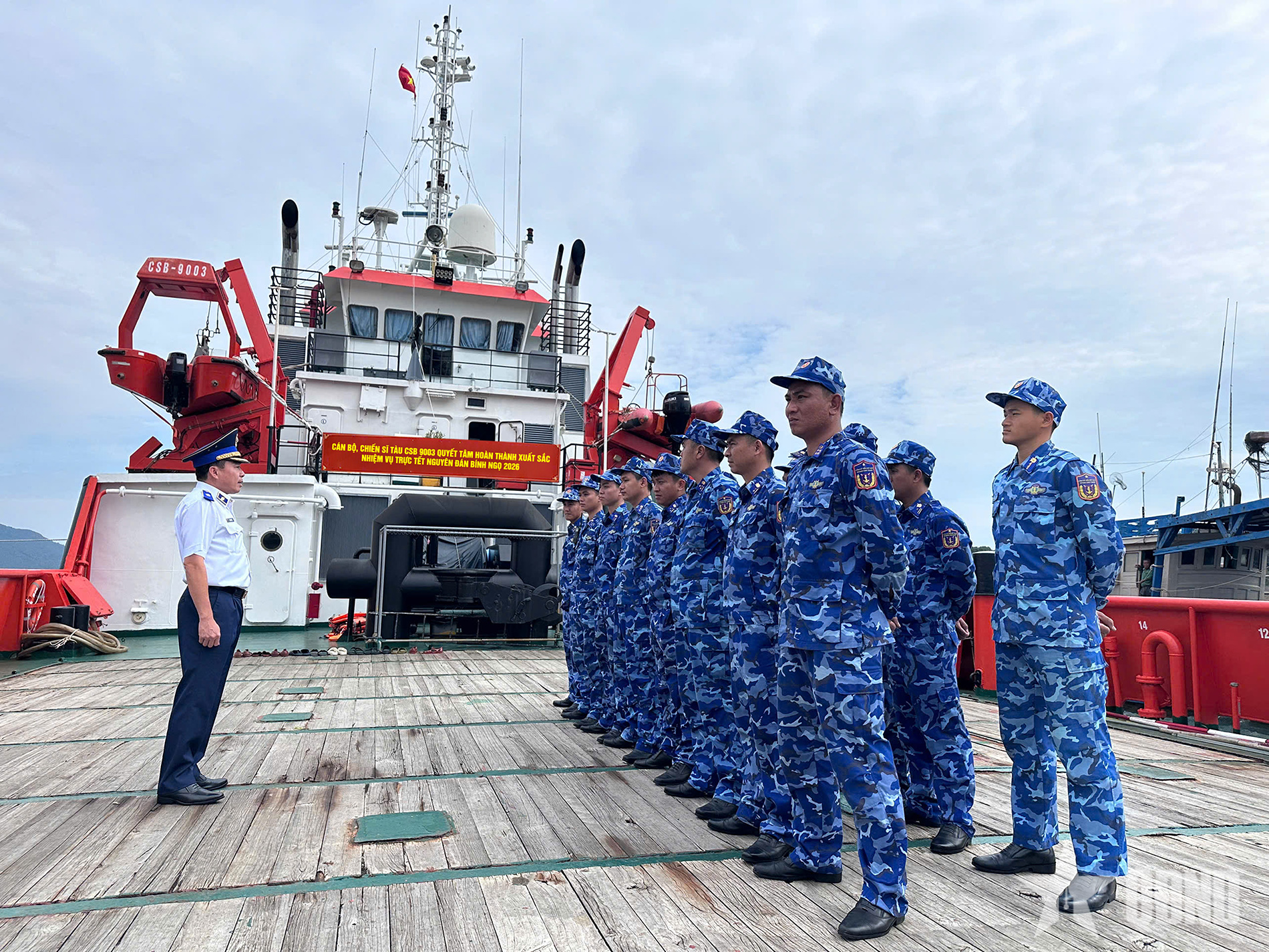 Tàu CSB 9003 (Vùng Cảnh sát biển 4): Duy trì nghiêm chế độ trực SSCĐ